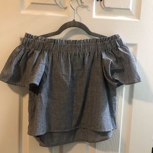 Stripped off the shoulder top